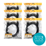 ALOGIC 3m Power Connector Cables [Lot of 6] IEC Male (C13) to Female (C14) Black