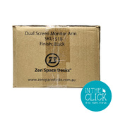 Zen Space Desks Black Dual Arm VESA Monitor Mount; SHOP.INSPIRE.CHANGE