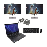 Dell 7390 Desk Setup Bundle  | 2x HP Elite Monitors + Dell Dock + Mouse + Keyboard Shop.Inspire.Change
