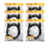 ALOGIC 3m Power Connector Cables [Lot of 6] IEC Male (C13) to Female (C14) Black