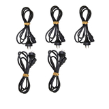 Lot of 5 Black 1.5m Power Cable IEC C13 Male to AUS 3 pin Plug Male