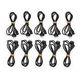 Lot of 10 Black 1.5m Power Cable IEC C13 Male to AUS 3 pin Plug Male