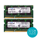 Crucial 8GB RAM Kit (2x4GB)  PC3-12800 (DDR3 204-pin SODIMM) CT51264BF160B.C16FN2 SHOP.INSPIRE.CHANGE
